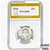 Image 1 : 1938 Washington Silver Quarter PGA MS65