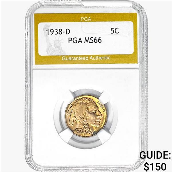 1938-D Buffalo Nickel PGA MS66