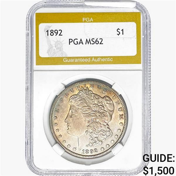 1892 Morgan Silver Dollar PGA MS62