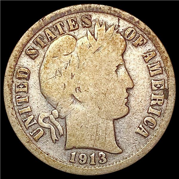 1913-S Barber Dime NICELY CIRCULATED