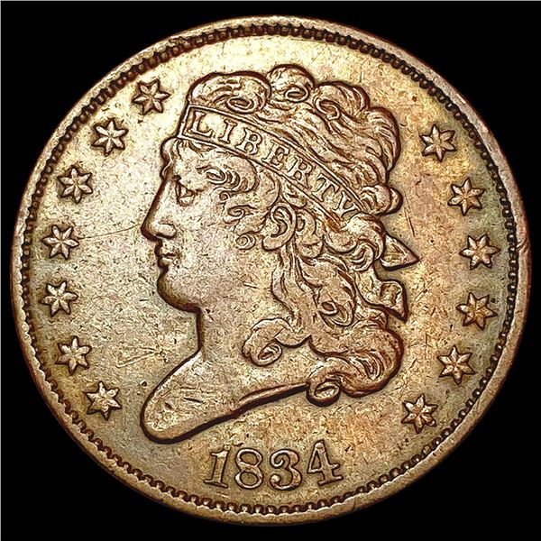 1834 Classic Head Half Cent CLOSELY UNCIRCULATED