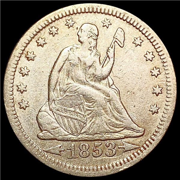 1853 Arrows Rays Seated Liberty Quarter CLOSELY UNCIRCULATED