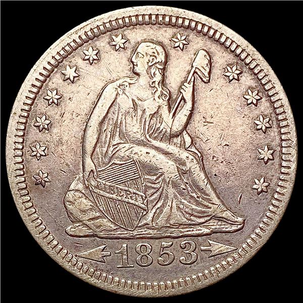1853 Seated Liberty Quarter NEARLY UNCIRCULATED