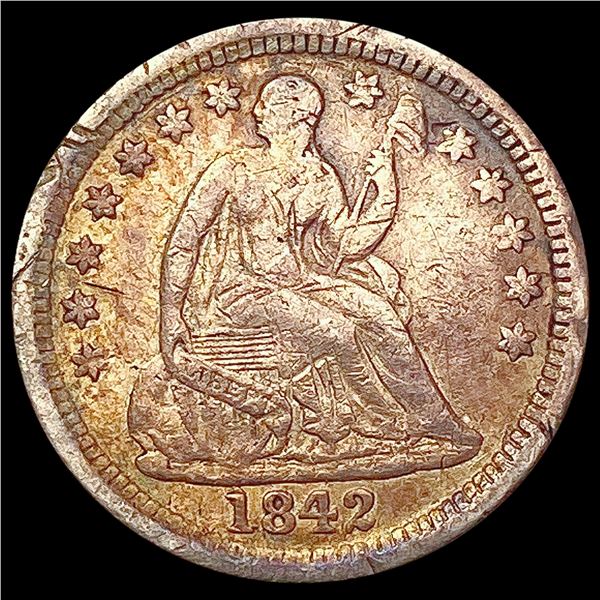 1842-O Seated Liberty Half Dime LIGHTLY CIRCULATED