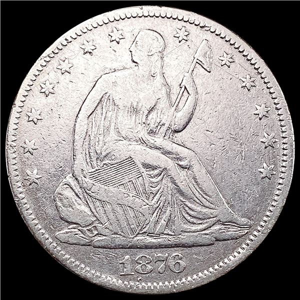 1876 Seated Liberty Half Dollar NEARLY UNCIRCULATED