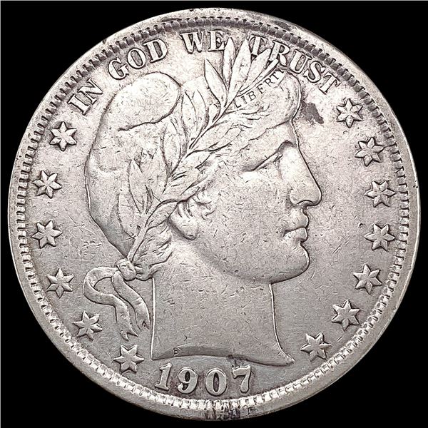 1907-S Barber Half Dollar CLOSELY UNCIRCULATED