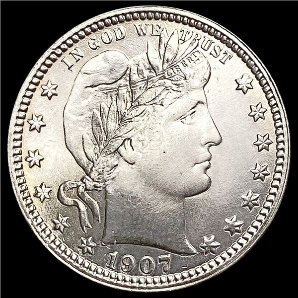 1907-D Barber Quarter GEM BU