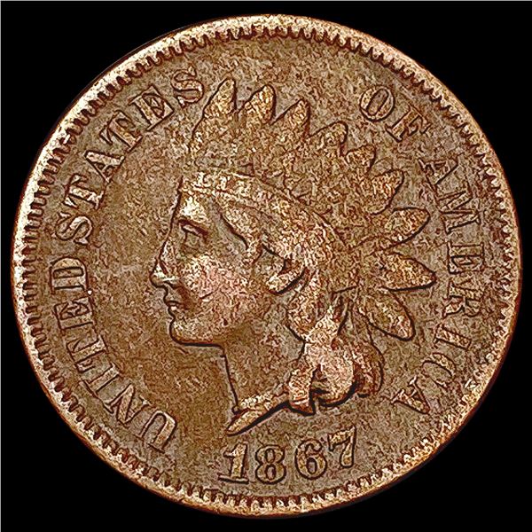 1867 Indian Head Cent NICELY CIRCULATED