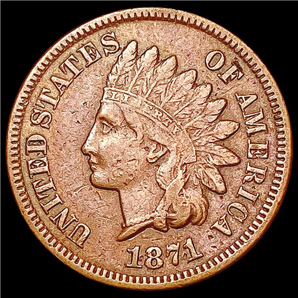 1871 Indian Head Cent NEARLY UNCIRCULATED