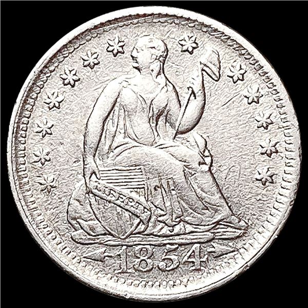 1854 Arr. Seated Liberty Half Dime CLOSELY UNCIRCULATED