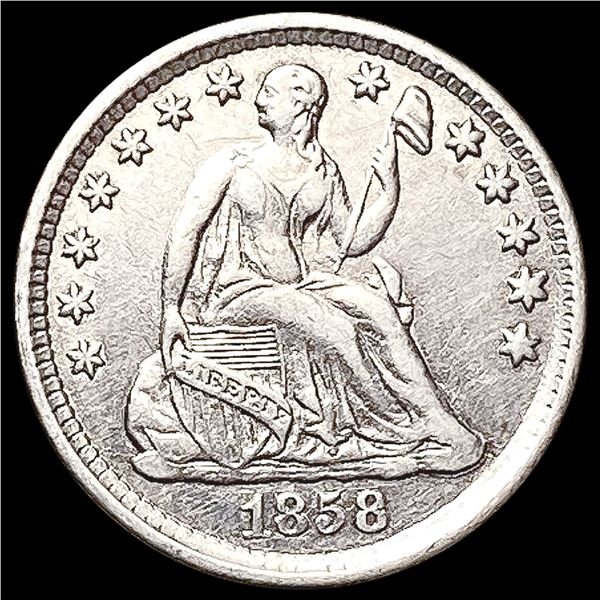 1858 Seated Liberty Half Dime CLOSELY UNCIRCULATED