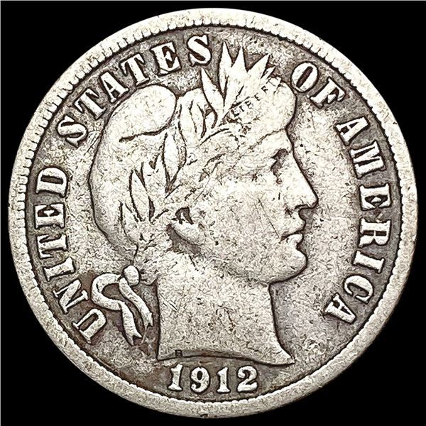1912-S Barber Dime LIGHTLY CIRCULATED