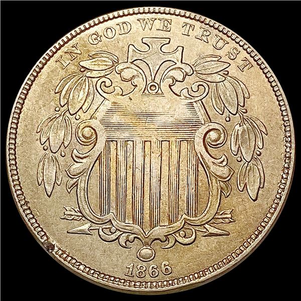 1866 Shield Nickel CLOSELY UNCIRCULATED
