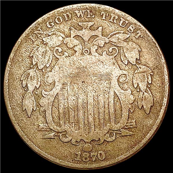 1870 Shield Nickel NICELY CIRCULATED
