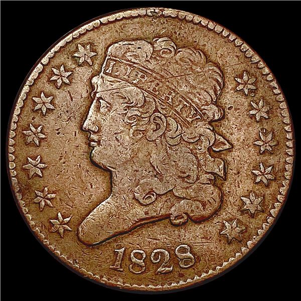1828 Classic Head Half Cent LIGHTLY CIRCULATED