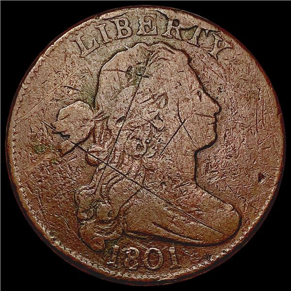 1801 Draped Bust Large Cent NICELY CIRCULATED