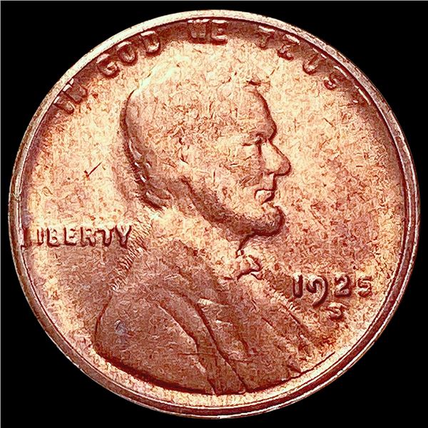 1925-S RED Wheat Cent CHOICE UNC