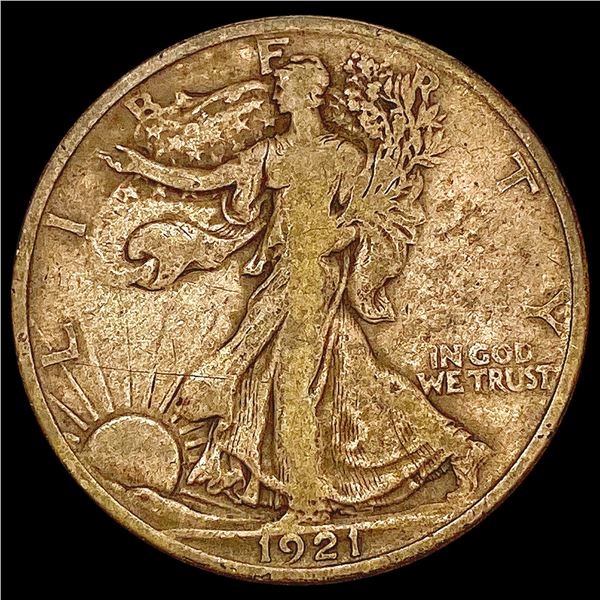 1921 Walking Liberty Half Dollar LIGHTLY CIRCULATED