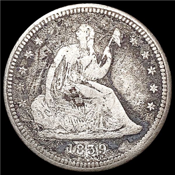 1839 Seated Liberty Quarter NICELY CIRCULATED