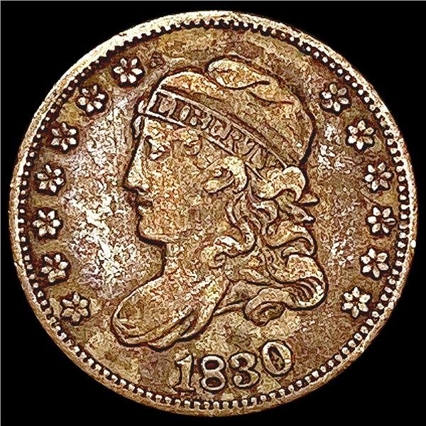 1830 Capped Bust Half Dime LIGHTLY CIRCULATED