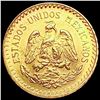 Image 2 : 1945 Mexico Pesos 0.0603 oz Gold $2.5 UNCIRCULATED