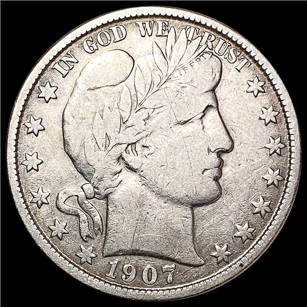1907-O Barber Half Dollar NICELY CIRCULATED