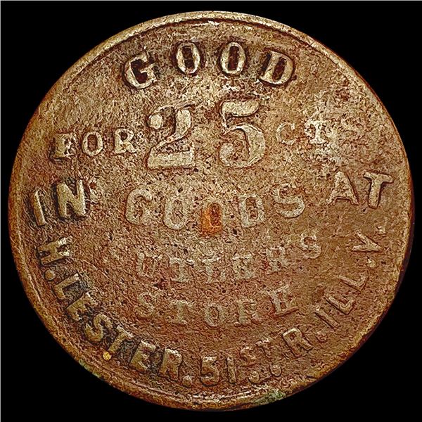 1861 CWT; H. Lester Chicago Ill. LIGHTLY CIRCULATED