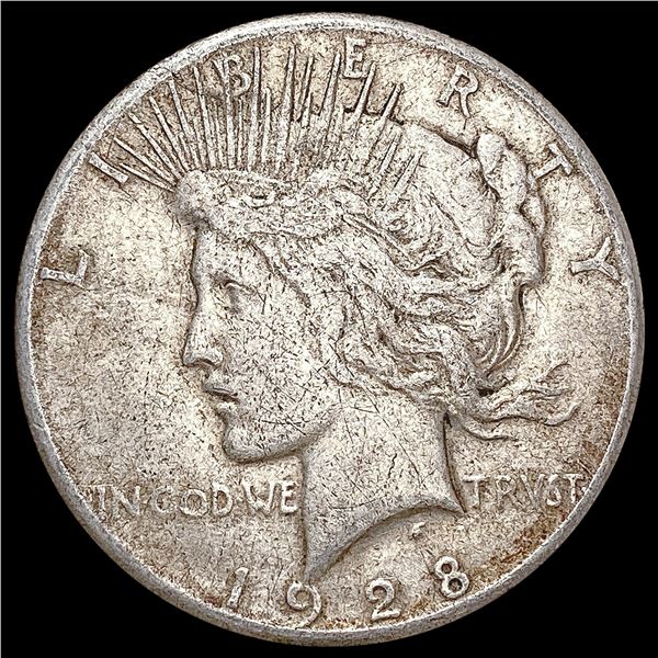 1928 Silver Peace Dollar CLOSELY UNCIRCULATED