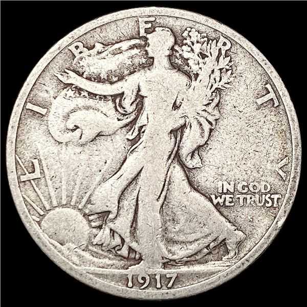 1917-S Walking Liberty Half Dollar LIGHTLY CIRCULATED