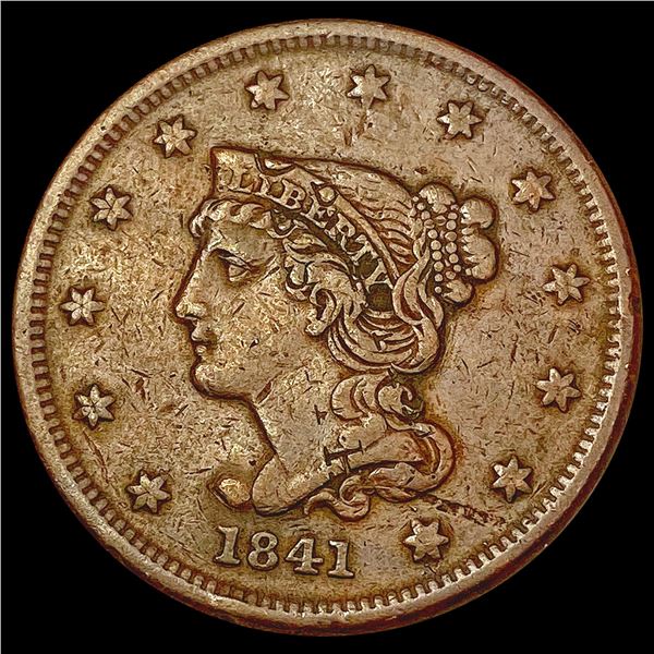 1841 Braided Hair Large Cent CLOSELY UNCIRCULATED