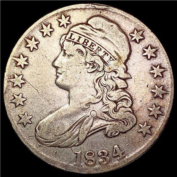 1834 Capped Bust Half Dollar LIGHTLY CIRCULATED
