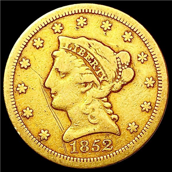 1852-O $2.50 Gold Quarter Eagle LIGHTLY CIRCULATED