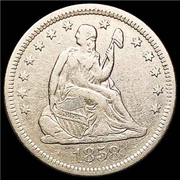 1858 O Seated Liberty Quarter CLOSELY UNCIRCULATED