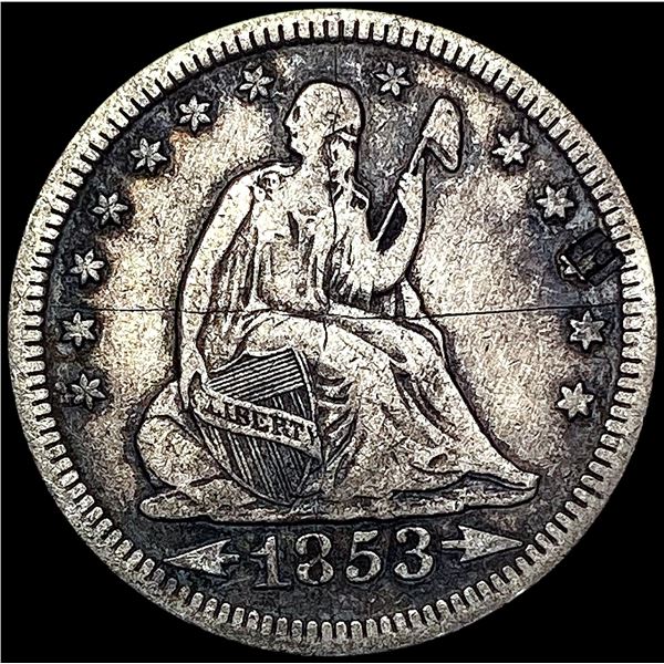 1853 Seated Liberty Quarter NICELY CIRCULATED