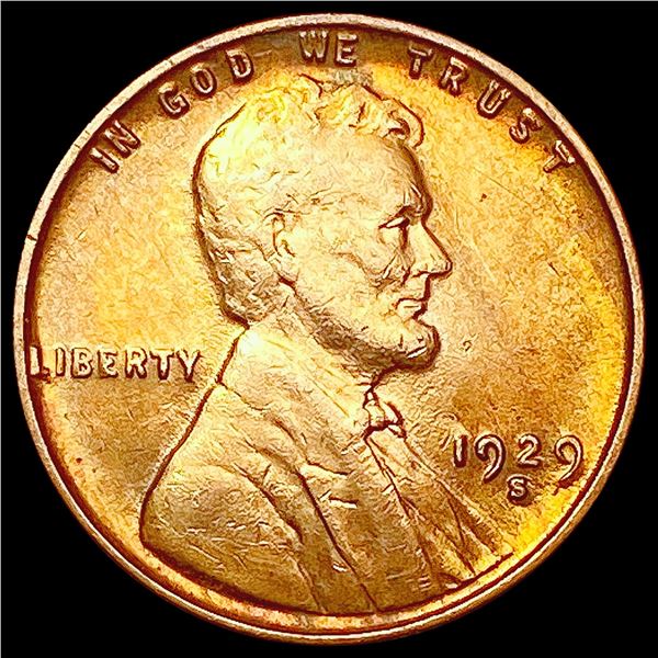 1929-S Wheat Cent CLOSELY UNCIRCULATED