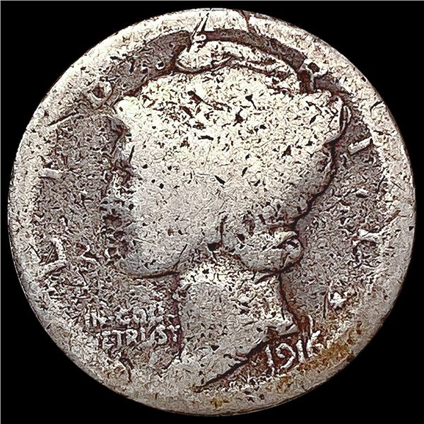 1916-D Mercury Dime NICELY CIRCULATED