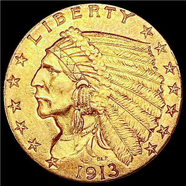 1913 $2.50 Gold Quarter Eagle CHOICE AU