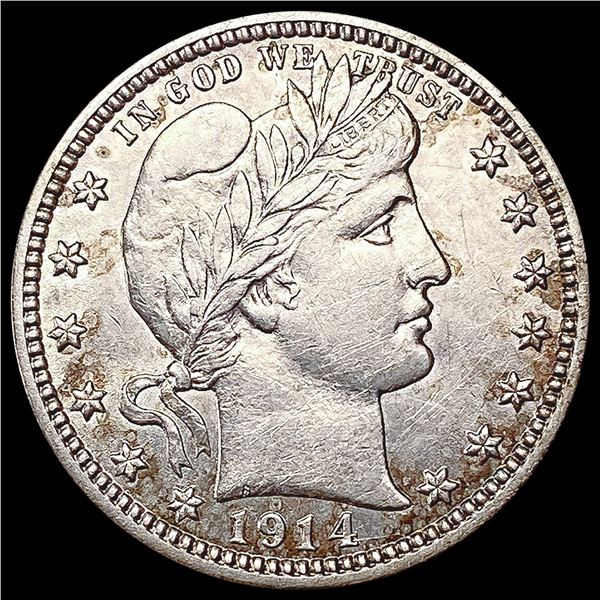 1914-D Barber Quarter CLOSELY UNCIRCULATED