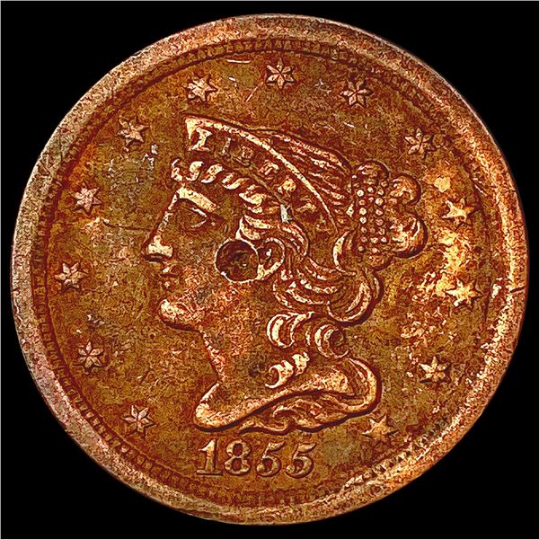 1855 Braided Hair Half Cent HIGH GRADE