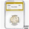 Image 1 : 1938 Washington Silver Quarter PGA MS66