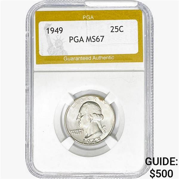 1949 Washington Silver Quarter PGA MS67