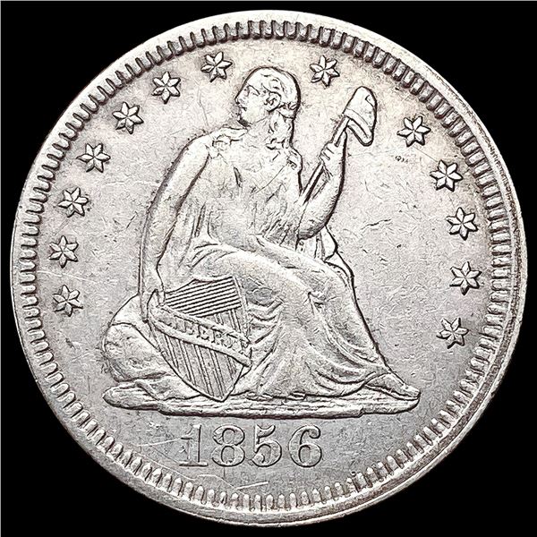 1856 Seated Liberty Quarter NEARLY UNCIRCULATED