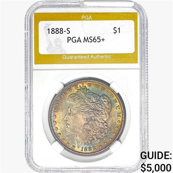 1888-S Morgan Silver Dollar PGA MS65+