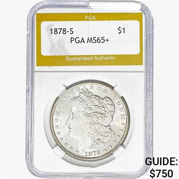 1878-S Morgan Silver Dollar PGA MS65+