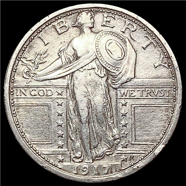 1917 T1 Standing Liberty Quarter CHOICE AU
