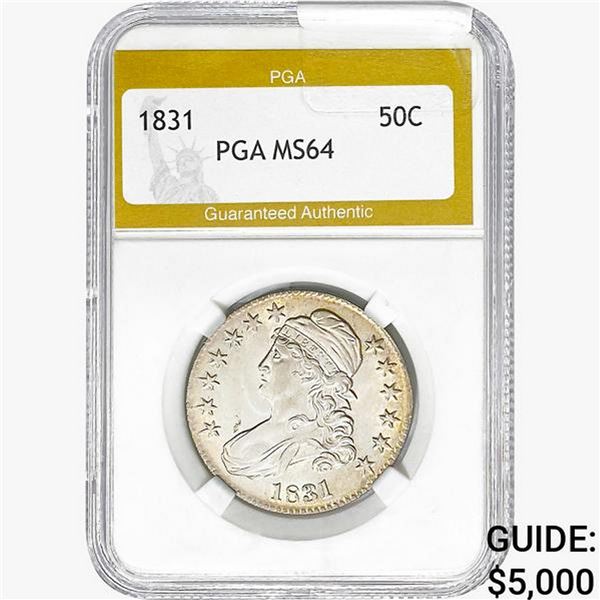 1831 Capped Bust Half Dollar PGA MS64