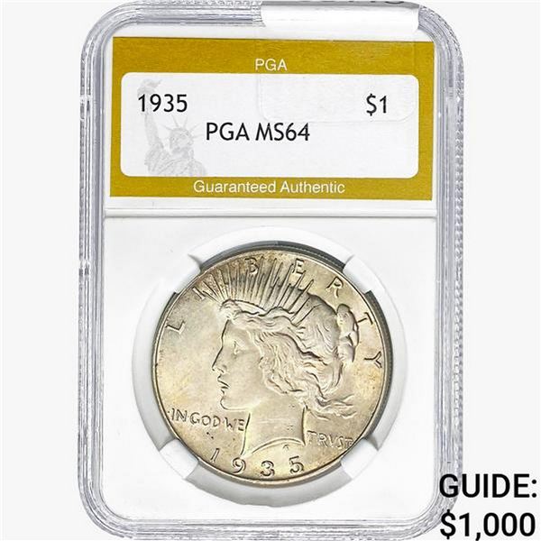 1935 Silver Peace Dollar PGA MS64