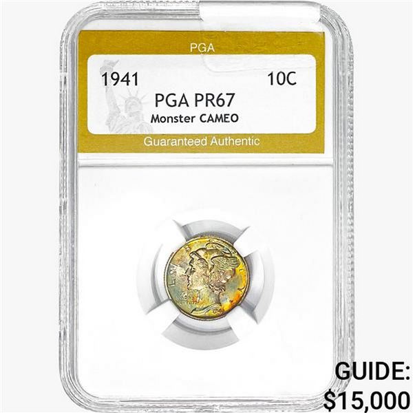 1941 Mercury Silver Dime PGA PR67 MONSTER, CAMEO