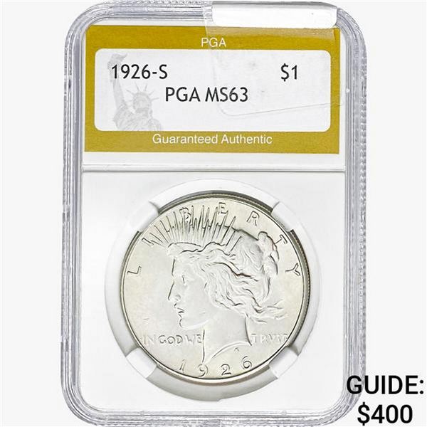 1926-S Morgan Silver Dollar PGA MS63