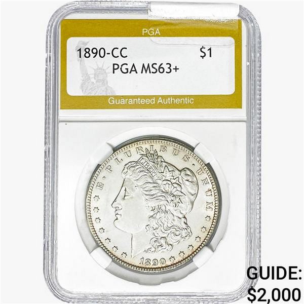 1890-CC Morgan Silver Dollar PGA MS63+
